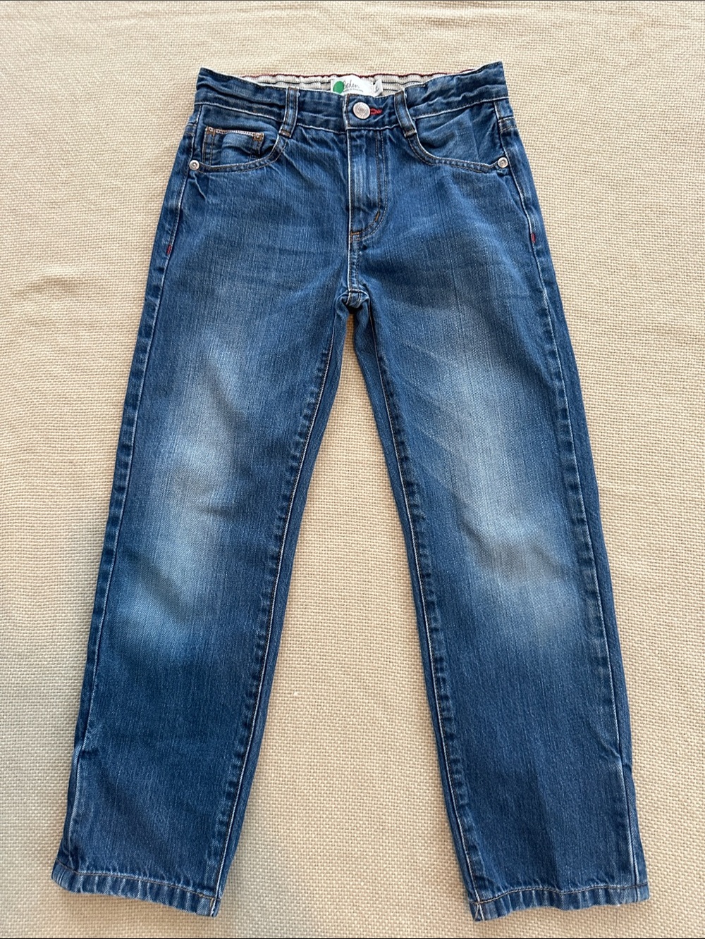 Mini Boden Kids Blue Straight-Leg Jeans
